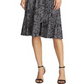 Ralph Lauren Women's Floral 3/4 Sleeve V Neck Below The Knee Fit + Flare Dress Gray Size 4 Petite