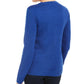 Karen Scott Women's Santa Bicycle Sweater Blue Size Petite Small