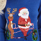 Karen Scott Women's Santa Bicycle Sweater Blue Size Petite Small