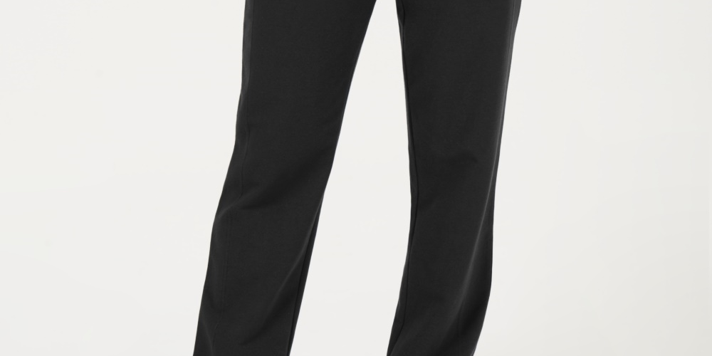 Karen Scott Women's Drawstring Straight Leg Pants Black Size X-Large