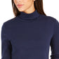 Charter Club Women's Pima Turtleneck Top Blue Size X-Large