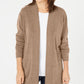Karen Scott Women's Open-Front Long-Sleeve Cardigan Brown Size X-Small
