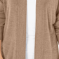 Karen Scott Women's Open-Front Long-Sleeve Cardigan Brown Size X-Small