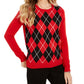 Charter Club Women's Argyle Sweater Red Size PL