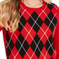 Charter Club Women's Argyle Sweater Red Size PL