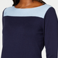 Karen Scott Women's Cotton Colorblocked Sweater Blue Size Small