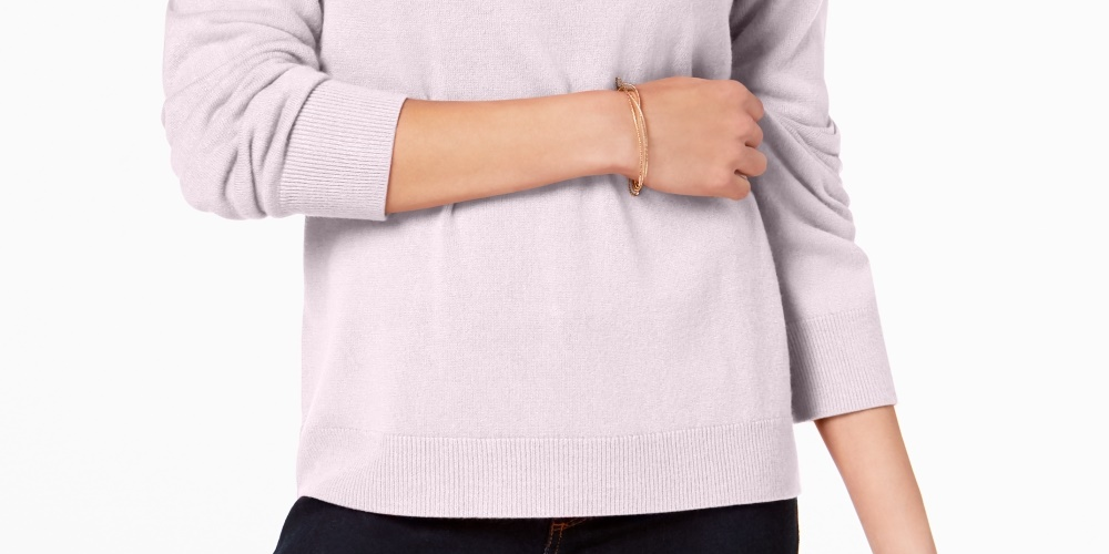 Karen Scott Women's Turtleneck Sweater Pink Size Large