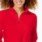 Karen Scott Women's Petite Zip-Neck Top Bright Red Size Petite X-Large