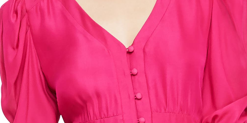 PARKER Women's Parker Lottie Front Button Silk Blend Minidress Pink Size 4