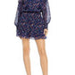 Parker Women's Laura Smocked Printed Mini Dress Blue Blue Size Small