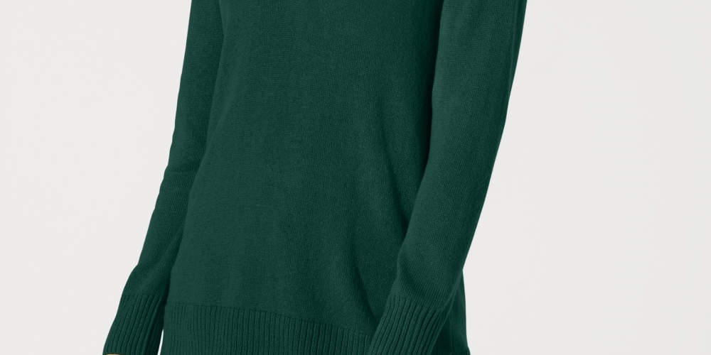 Karen Scott Women's V-Neck Solid Sweater Green Size X-Small