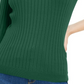 Maison Jules Women's Ribbed Crew-Neck Sweater Green Size XX Large