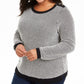 Charter Club Women's Button Trim Contrast Accent Sweater Black Size 4X