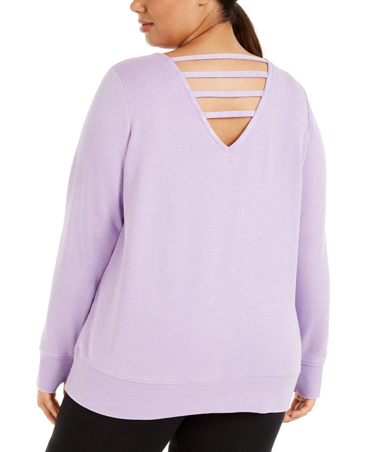 Ideology Women's Plus You Are Beautiful Graphic Sweatshirt Purple Size 3X