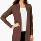JM Collection Women's Open Front Cardigan Brown Size XX-Large