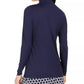 Charter Club Women's Half-Zip Top Blue Size X-Small