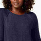 Karen Scott Women's Navy Textured Speckle Long Sleeve Jewel Neck Sweater Navy PS/M-