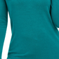 JM Collection Women's Embellished Sleeve V Neck Sweater Green Size Small