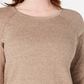 Karen Scott Women's Cotton Marled Curved Hem Top Brown Size X-Large
