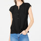 INC International Concepts Women's Twist Front Top  Black Size PM