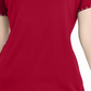 Karen Scott Women's Studded Keyhole Top Red Size Small