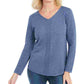 Karen Scott Women's Cotton Cable Knit Sweater Blue Size X-Small