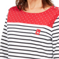Karen Scott Women's Striped Polka Dot Top Red Size PSM