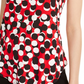 Alfani Women's Printed Round Hem T Shirt Red Size PL