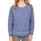 Style & Co Women's Contrast Stitched Sweatshirt Blue Size XX-Large