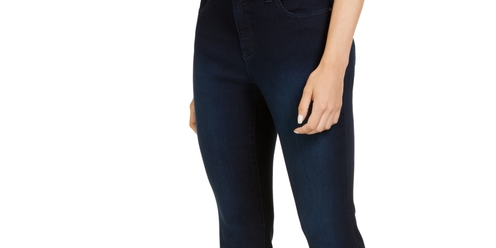 INC International Concepts Women's Skinny Ankle Jeans With Tummy Control Bright Blue Size 0