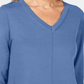 Karen Scott Women's V-Neck Pullover Sweater Blue Size Small