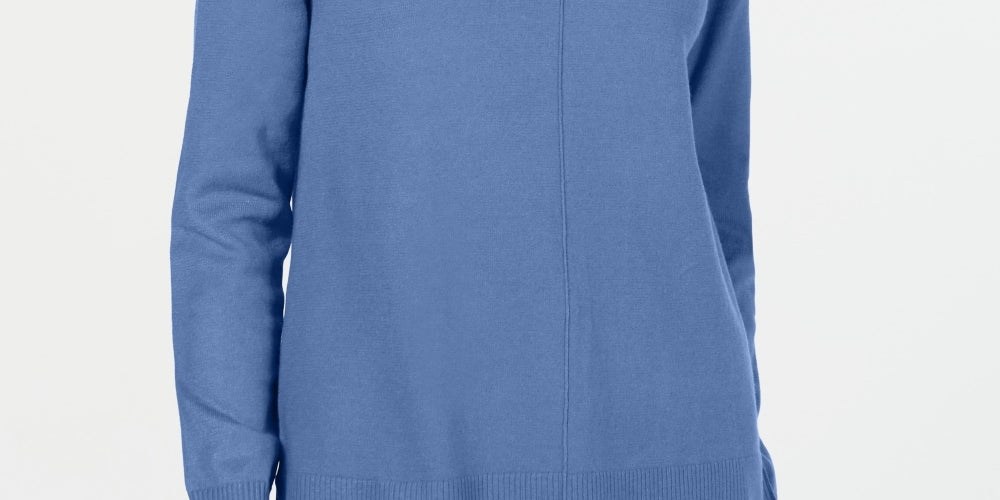 Karen Scott Women's V-Neck Pullover Sweater Blue Size Small