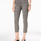 Alfani Women's Petite Fringe Hem Ankle Pants Grey Size 14 Petite