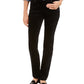 Charter Club Women's Lexington Velveteen Tummy Control Straight Leg Jeans Black Size 16
