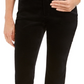 Charter Club Women's Lexington Velveteen Tummy Control Straight Leg Jeans Black Size 16