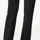 Alfani Women's Petite Faux-Leather-Trim Wide-Leg Trousers Black Size 20X4
