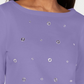 Karen Scott Women's Cotton Grommet Top Purple Size X-Small