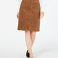 Charter Club Women's Corduroy Tummy Control Skirt Brown Size 4 Petite