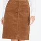 Charter Club Women's Corduroy Tummy Control Skirt Brown Size 4 Petite