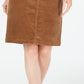Charter Club Women's Corduroy Tummy Control Skirt Brown Size 4 Petite