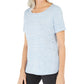 Karen Scott Women's Space-Dyed Top Purple Size Small