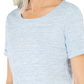 Karen Scott Women's Space-Dyed Top Purple Size Small