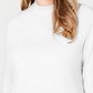 Karen Scott Women's Mock Neck Sweater White Size PL