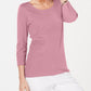 Karen Scott Women's Petite Cotton Scoop-Neck Top Pink Size PS/M
