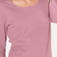Karen Scott Women's Petite Cotton Scoop-Neck Top Pink Size PS/M