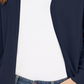 Charter Club Women's Open-Front Curved-Hem Completer Sweater Blue Size Small