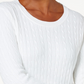 Karen Scott Women's Cotton Cable Knit Sweater White Size Petite X-Large