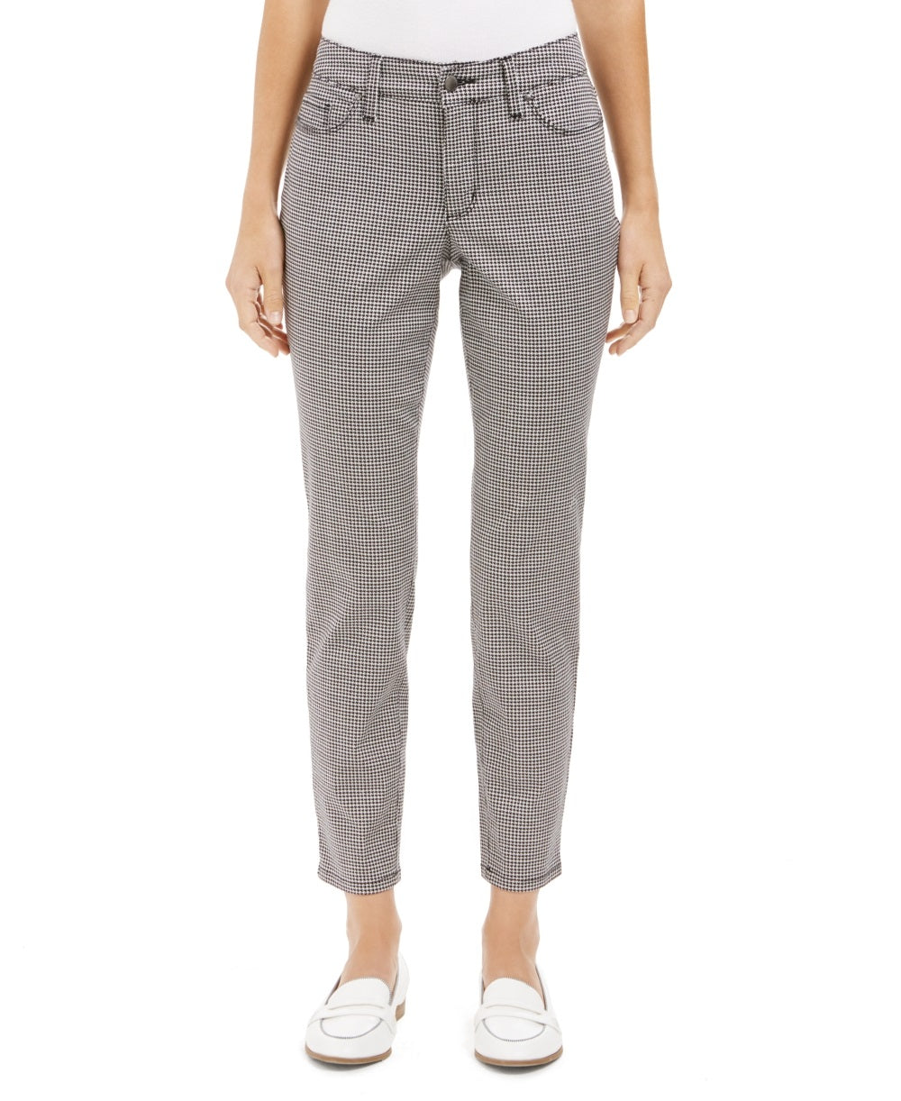 Charter Club Women's Houndstooth Skinny Tummy Control Jeans White Size 18