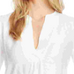 Vince Camuto Women's Long Sleeve Rumple Top Ivory Natural Size Small