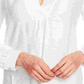 Vince Camuto Women's Long Sleeve Rumple Top Ivory Natural Size Small